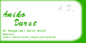 aniko durst business card